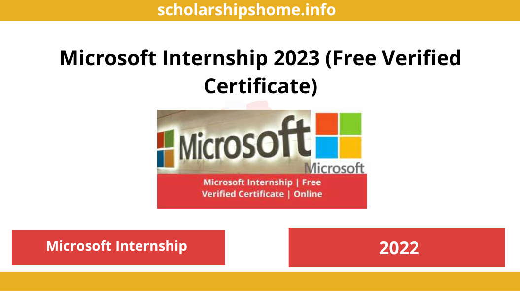 Microsoft Internship 2023 (Free Verified Certificate)