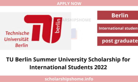 TU Berlin Summer University Scholarship for International Students 2022
