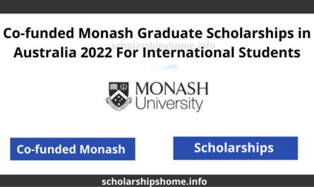 Co-funded Monash Graduate Scholarships in Australia 2022 For International Students