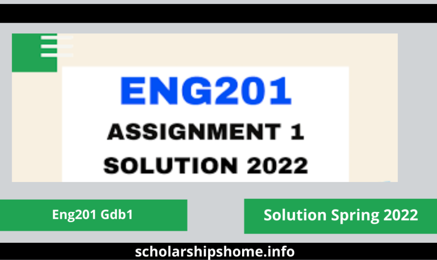 Eng201 Gdb1 Solution Spring 2022