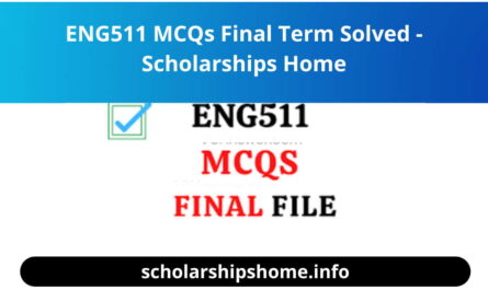 ENG511 MCQs Final Term Solved - Scholarships Home