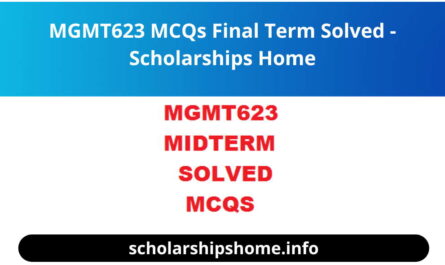 MGMT623 MCQs Final Term Solved - Scholarships Home