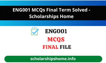ENG001 MCQs Final Term Solved - Scholarships Home