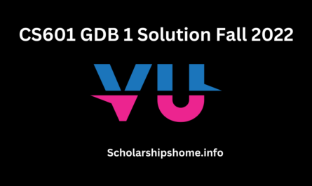 CS601 GDB 1 Solution Fall 2022: Today we are sharing with you mth501 assignment 2 solution fall 2022 before creating your assignment & gdb file