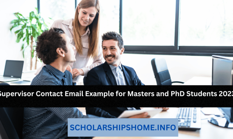 Supervisor Contact Email Example for Masters and PhD Students 2023